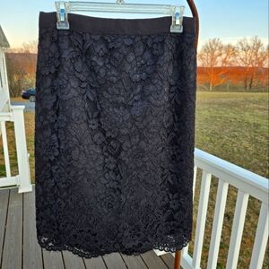 Brand New Talbots Floral Lace Pencil Skirt Size 8P